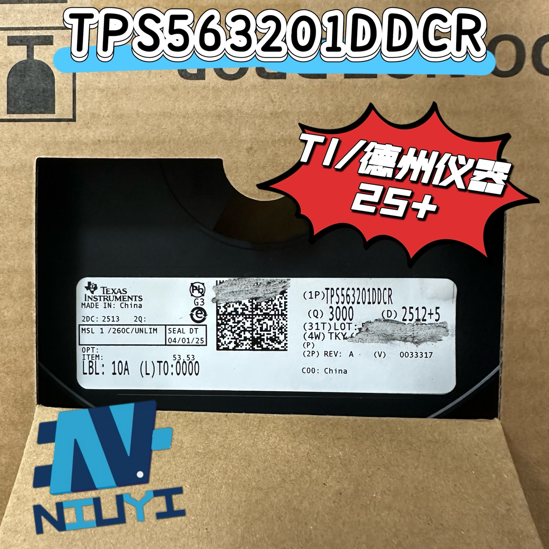 TI TPS563201DDCR SOT23-6 25+ One-stop Purchase from Trustworthy Electronic Parts Distributor